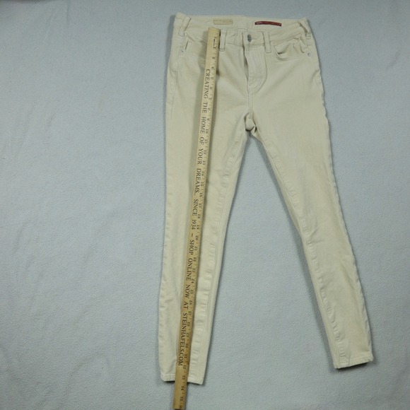 Pilcro High-Rise Skinny Corduroy Pants Cream Beige Women Size 26 Anthropologie - Picture 6 of 12